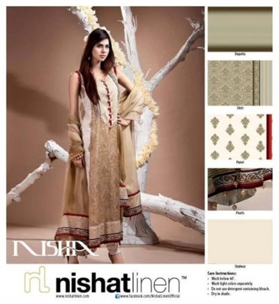 Nishat Linen Embroidered Lawn Collection 2012 (4)