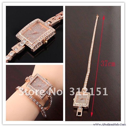 White Collar Style Rose Gold Wedding Watches For Women